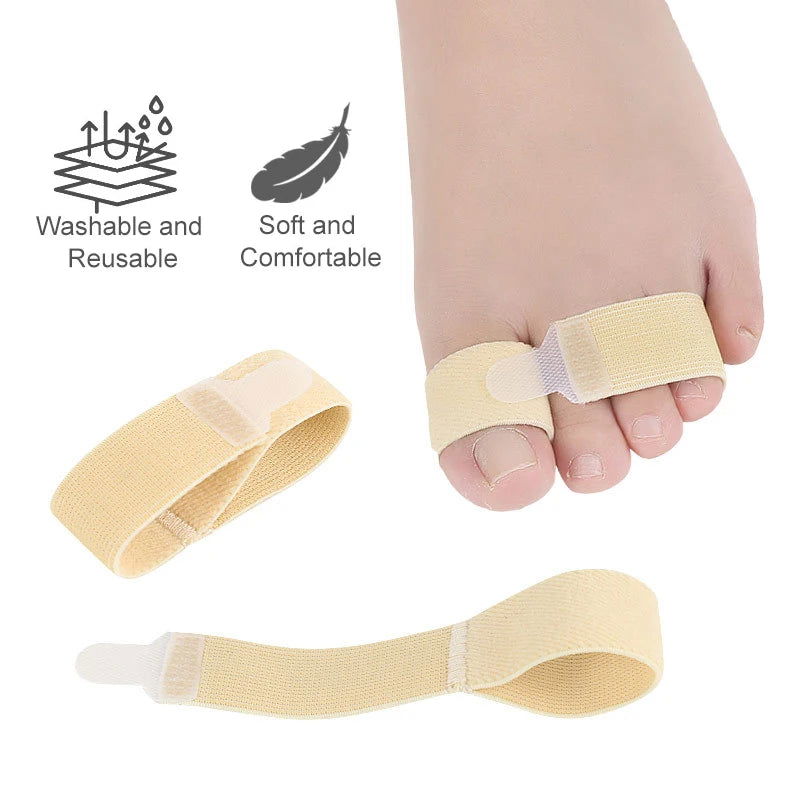 Pexmen 1/2/5/10Pcs Hammer Toe Straightener Toe Splints Cushions Bandages for Correcting Crooked & Overlapping Toes Protector - Slobuy