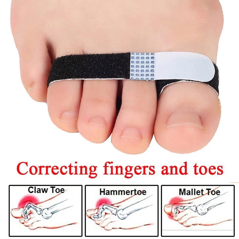 Pexmen 1/2/5/10Pcs Hammer Toe Straightener Toe Splints Cushions Bandages for Correcting Crooked & Overlapping Toes Protector - Slobuy