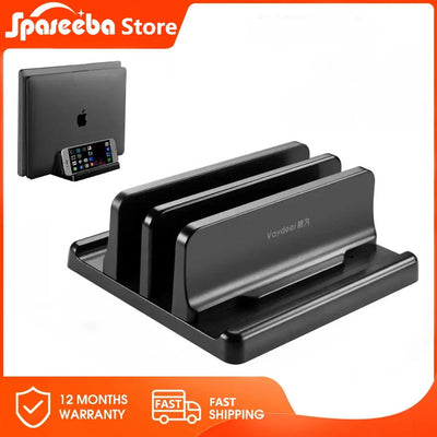 Vertical Laptop Stand Plastic Portable Macbook/Tablet/Phone Holder Adjustable Desktop Notebook Dock Space Save Accessory-Vaydeer - Slobuy