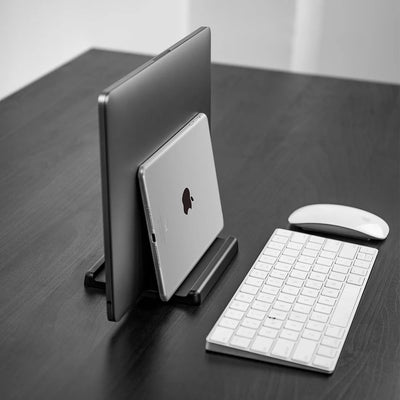 Vertical Laptop Stand Plastic Portable Macbook/Tablet/Phone Holder Adjustable Desktop Notebook Dock Space Save Accessory-Vaydeer - Slobuy