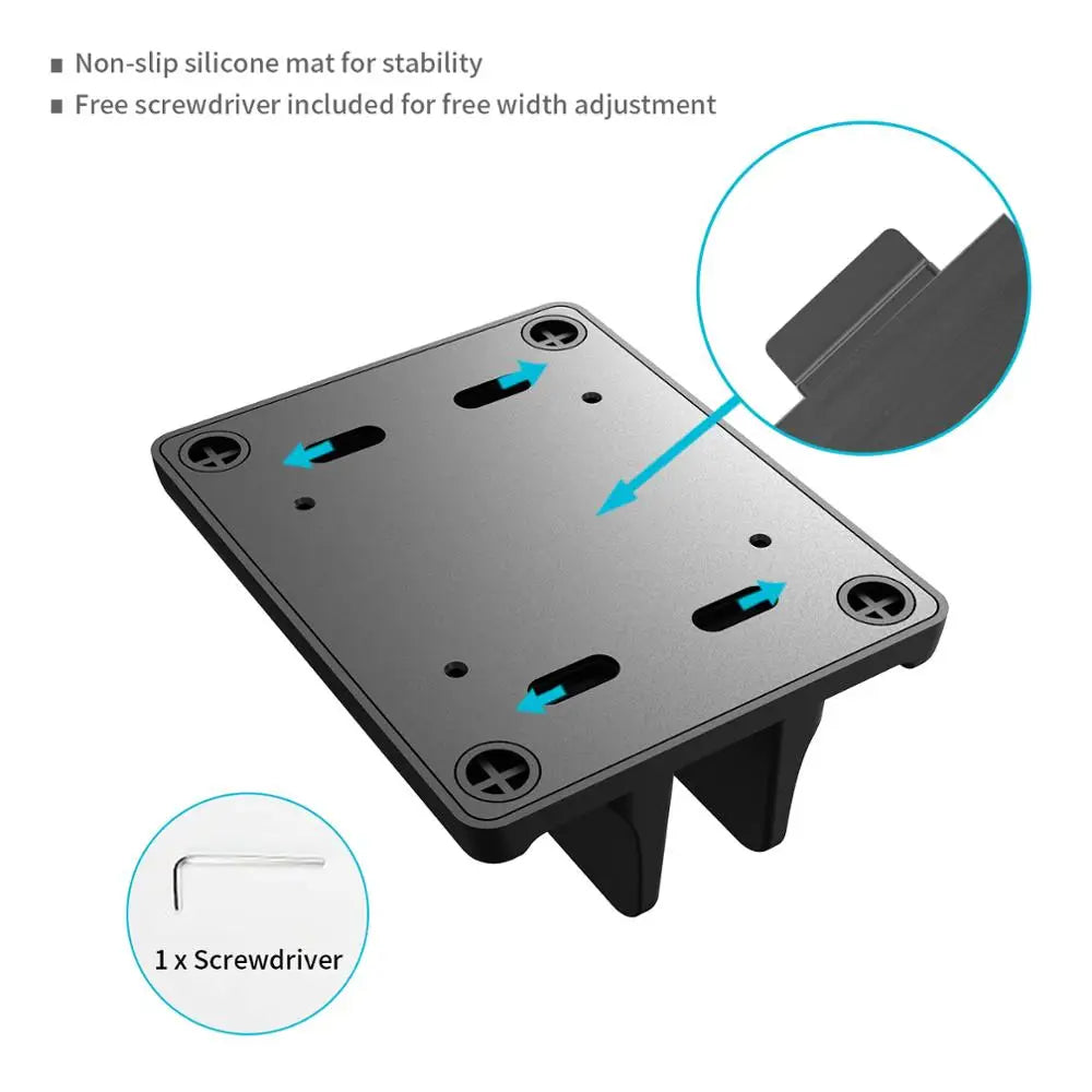 Vertical Laptop Stand Plastic Portable Macbook/Tablet/Phone Holder Adjustable Desktop Notebook Dock Space Save Accessory-Vaydeer - Slobuy
