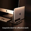 Vertical Laptop Stand Plastic Portable Macbook/Tablet/Phone Holder Adjustable Desktop Notebook Dock Space Save Accessory-Vaydeer - Slobuy