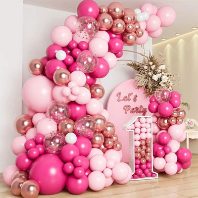 Pink Macaron Balloon Garland Arch Kit Wedding Birthday Party Decor Kids Baby Shower Latex Ballon Chain Wedding Party Baloon - Slobuy