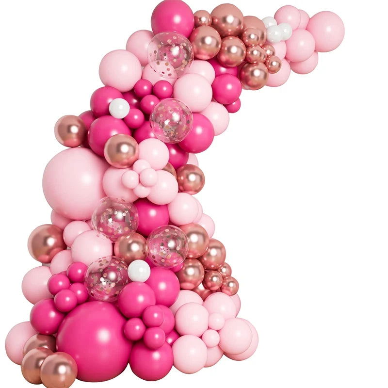 Pink Macaron Balloon Garland Arch Kit Wedding Birthday Party Decor Kids Baby Shower Latex Ballon Chain Wedding Party Baloon - Slobuy