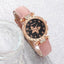 Pink Pearl Butterfly Watches for Women Fashion Rhinestone Casual Bracelet Watch Simple Female Clock Ladies Quartz Wristwatches - Slobuy