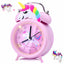 Pink Unicorn Kids Alarm Clock Double Bell Clock with Backlight Cute Desk Clock Home Decoration Будильник Kid Gifts reveil enfant - Slobuy