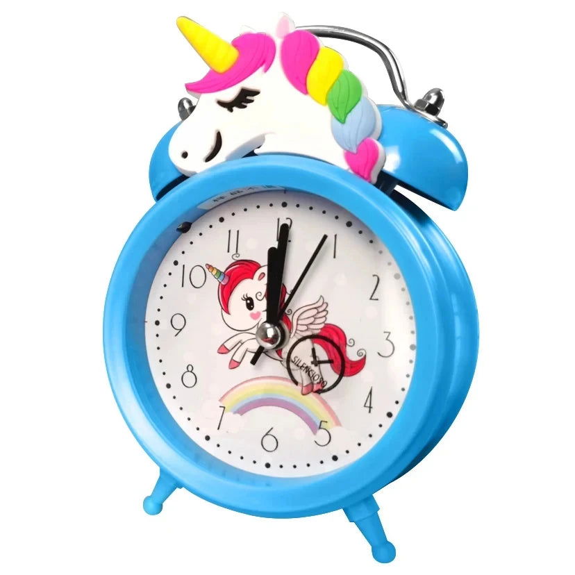 Pink Unicorn Kids Alarm Clock Double Bell Clock with Backlight Cute Desk Clock Home Decoration Будильник Kid Gifts reveil enfant - Slobuy