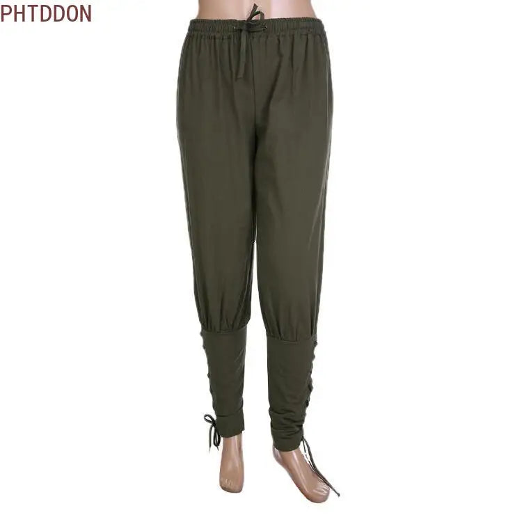 Pirate Pants Adult Men Medieval Cosplay Renaissance Gothic Lounge Horseman Navigator Leg Bandage Halloween Pirate Costume - Slobuy