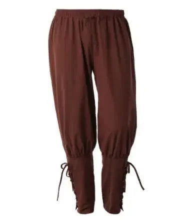 Pirate Pants Adult Men Medieval Cosplay Renaissance Gothic Lounge Horseman Navigator Leg Bandage Halloween Pirate Costume - Slobuy