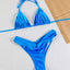 Pleated Brazilian Folds Bikini Set, Sexy Micro Bikinis, 2023 Women Swimsuit, Female Triangle Swimwear, Beach Wear Bathing Suit - Slobuy