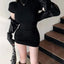 Pleated Waist Mini Dress - Slobuy