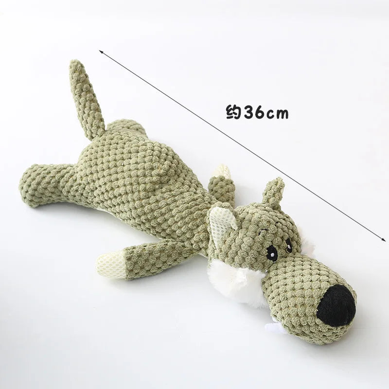 Plush Cartoon Puppy Dog Toy Pet Dog Chew Squeak Toys for Small Dogs Teeth Grinding Pet Products Dog Accessories - Slobuy