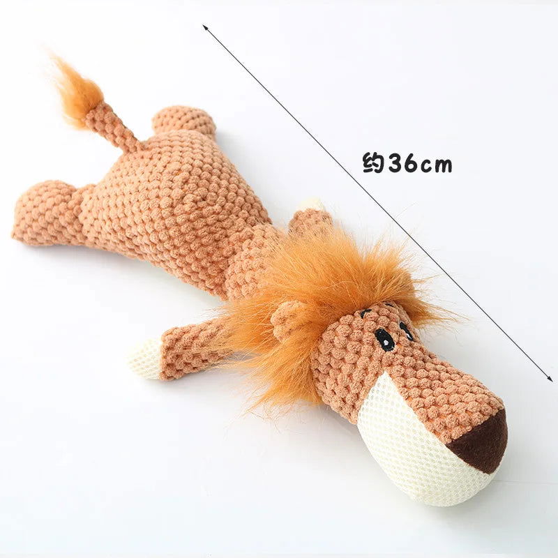 Plush Cartoon Puppy Dog Toy Pet Dog Chew Squeak Toys for Small Dogs Teeth Grinding Pet Products Dog Accessories - Slobuy