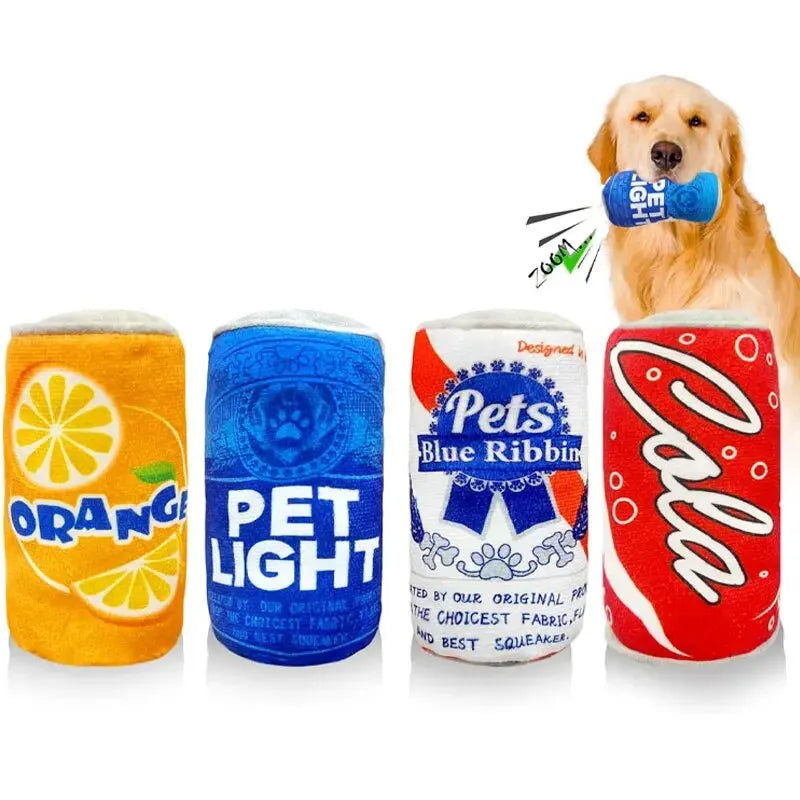 Plush Dog Winebottle Chew Sound Soft Beer Bottle Toy Funny Bite-Resistant Squeaky Relieve Boredom - Slobuy