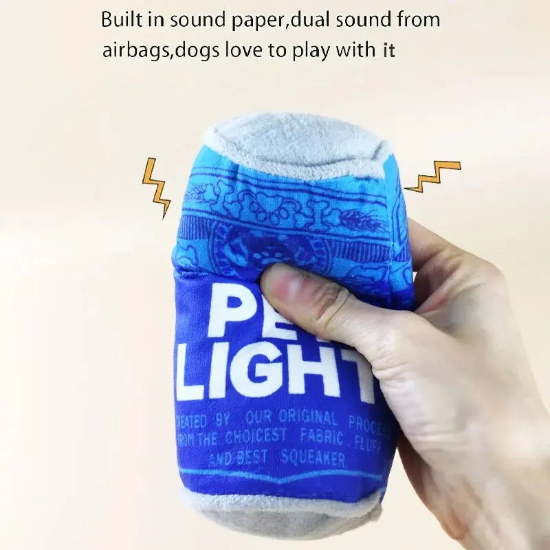 Plush Dog Winebottle Chew Sound Soft Beer Bottle Toy Funny Bite-Resistant Squeaky Relieve Boredom - Slobuy