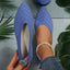 Pointed Toe Flat Shoes Women Solid Color Knitted Slip on Shoes Casual Breathable Ballet Flats Women Loafers Comfort Ladies Shoes - Slobuy