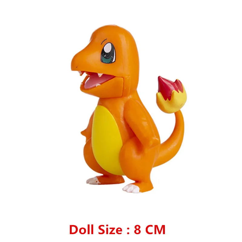 Pokemon 4-13Cm New Cartoons Movie Anime Figure Pikachu Mewtwo Charmander Blastoise Gurado Pet Action Model Toy Gifts - Slobuy