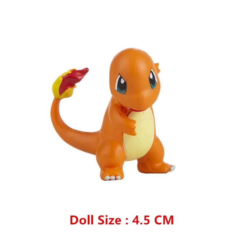 Pokemon 4-13Cm New Cartoons Movie Anime Figure Pikachu Mewtwo Charmander Blastoise Gurado Pet Action Model Toy Gifts - Slobuy