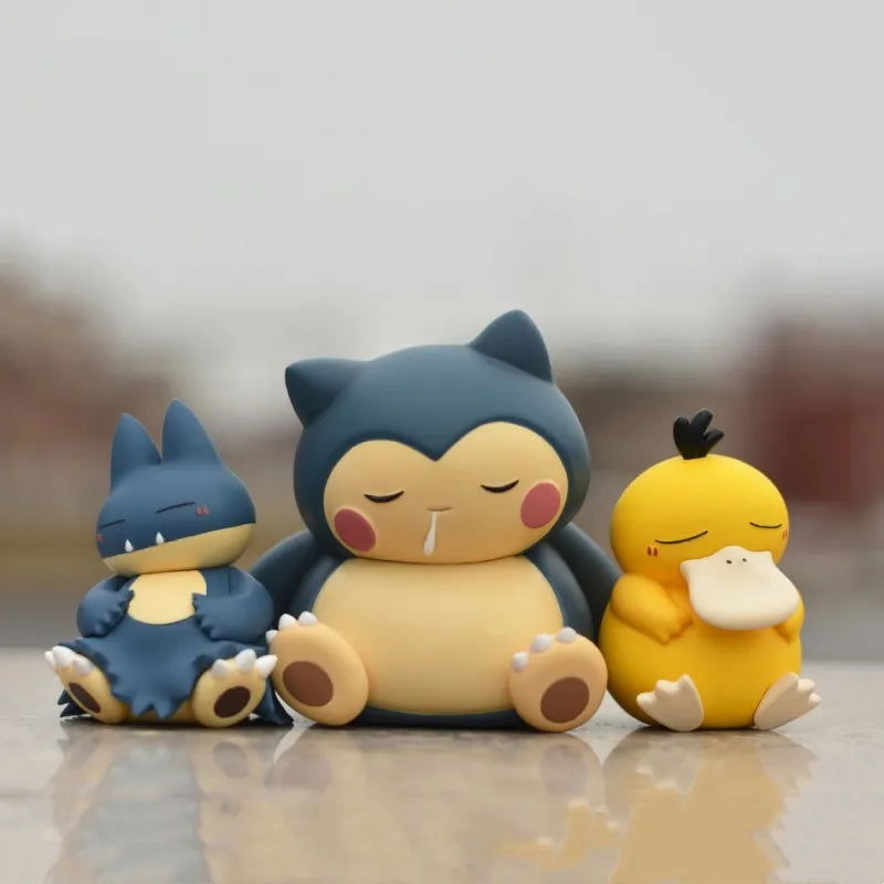 Pokemon Cute Psyduck Snorlax Gonbe Sleeping Ver. Cute Action Figure Toys 6-7cm - Slobuy