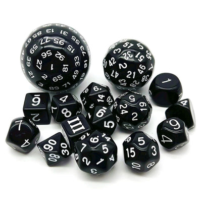 Polyhedral Dice Set DND Cubes POP D3-D100 Acrylic Dice Sets 15 Pcs With Cloth Bag For Gift DND Game RPG Board Game Accessories - Slobuy