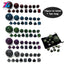 Polyhedral Dice Set DND Cubes POP D3-D100 Acrylic Dice Sets 15 Pcs With Cloth Bag For Gift DND Game RPG Board Game Accessories - Slobuy