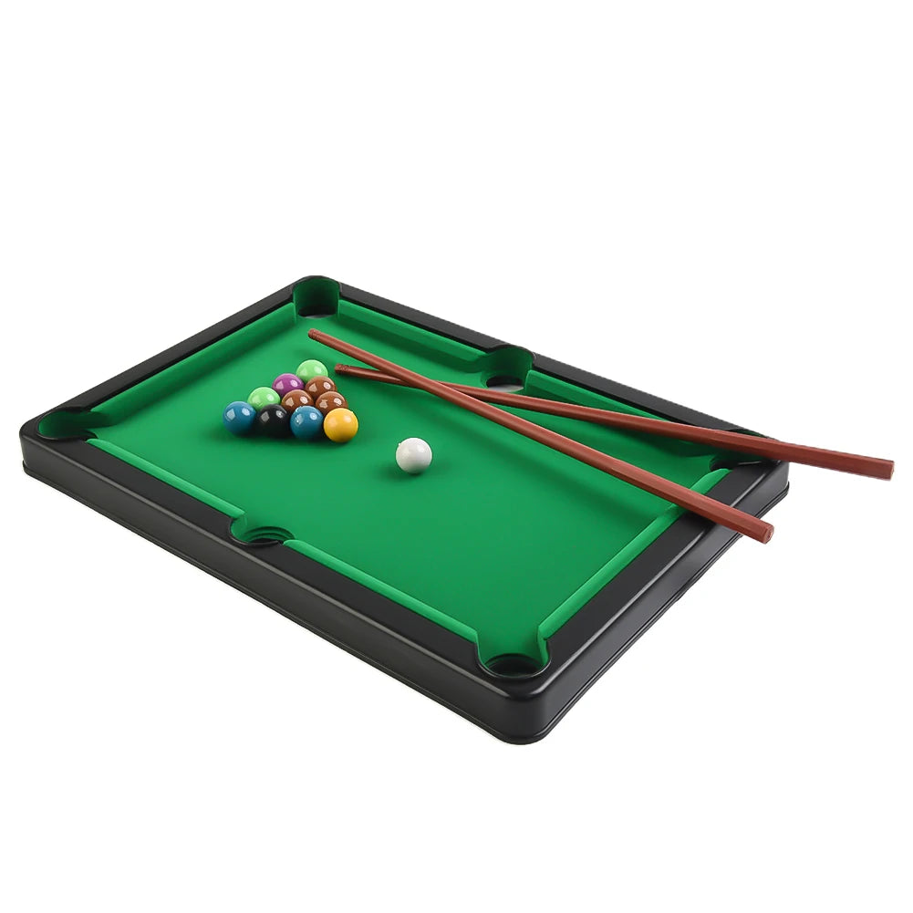 Pool Table Playset Top Game Table Cue Ball Tripod For Kids Adults Portable Interactive Stress Relief Family Fun Entertainment - Slobuy