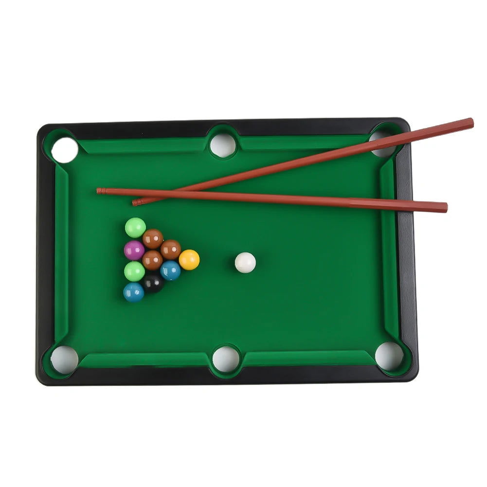 Pool Table Playset Top Game Table Cue Ball Tripod For Kids Adults Portable Interactive Stress Relief Family Fun Entertainment - Slobuy