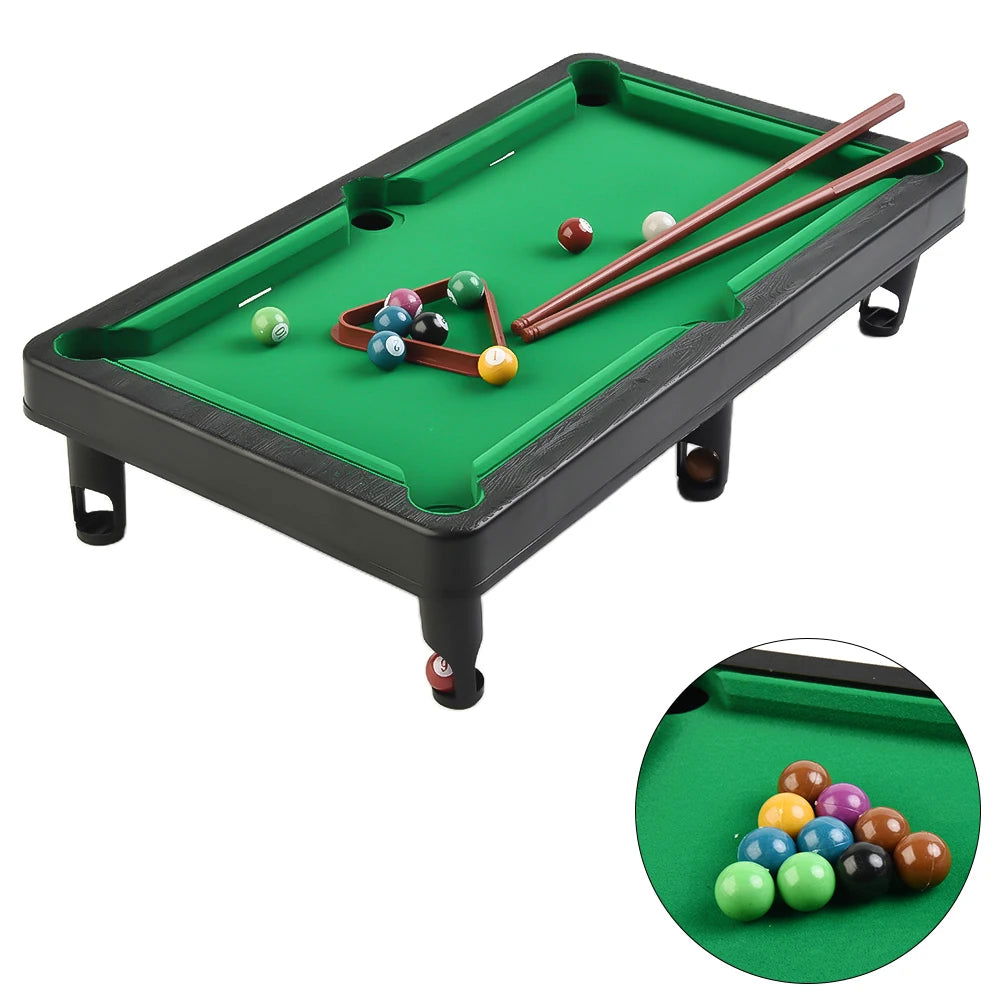 Pool Table Playset Top Game Table Cue Ball Tripod For Kids Adults Portable Interactive Stress Relief Family Fun Entertainment - Slobuy
