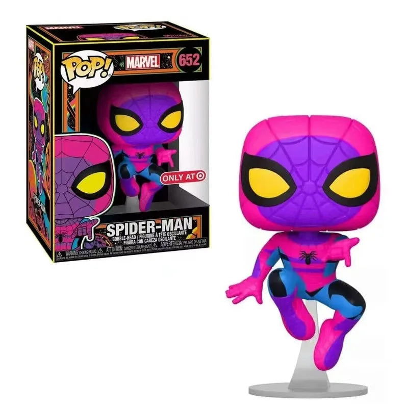 Pop Marvels Avenger Spider-Man 3 Heroes Are Homeless Spiderman #911 Black Gold Suit Bobble Head Collectible Model Toys - Slobuy