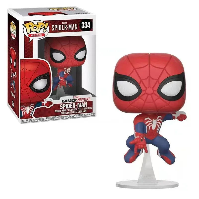 Pop Marvels Avenger Spider-Man 3 Heroes Are Homeless Spiderman #911 Black Gold Suit Bobble Head Collectible Model Toys - Slobuy