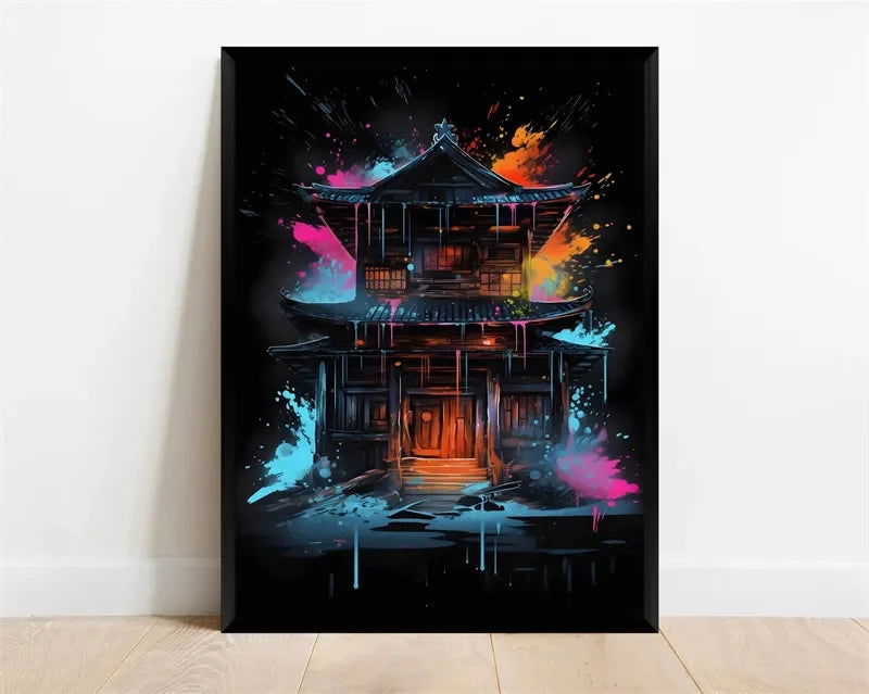 Pop Neon Video Game Character Poster Gamepad Headphones Football Basketball Canvas Print Wall Art Decor Gaming Room Decoration - Slobuy