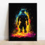 Pop Neon Video Game Character Poster Gamepad Headphones Football Basketball Canvas Print Wall Art Decor Gaming Room Decoration - Slobuy