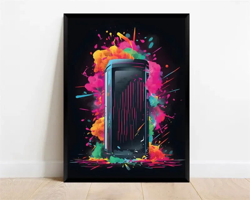 Pop Neon Video Game Character Poster Gamepad Headphones Football Basketball Canvas Print Wall Art Decor Gaming Room Decoration - Slobuy