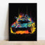 Pop Neon Video Game Character Poster Gamepad Headphones Football Basketball Canvas Print Wall Art Decor Gaming Room Decoration - Slobuy