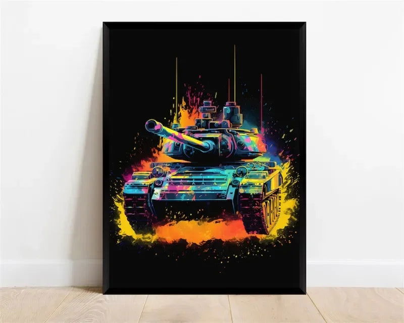 Pop Neon Video Game Character Poster Gamepad Headphones Football Basketball Canvas Print Wall Art Decor Gaming Room Decoration - Slobuy