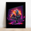 Pop Neon Video Game Character Poster Gamepad Headphones Football Basketball Canvas Print Wall Art Decor Gaming Room Decoration - Slobuy
