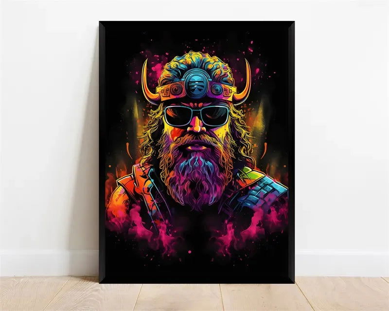 Pop Neon Video Game Character Poster Gamepad Headphones Football Basketball Canvas Print Wall Art Decor Gaming Room Decoration - Slobuy