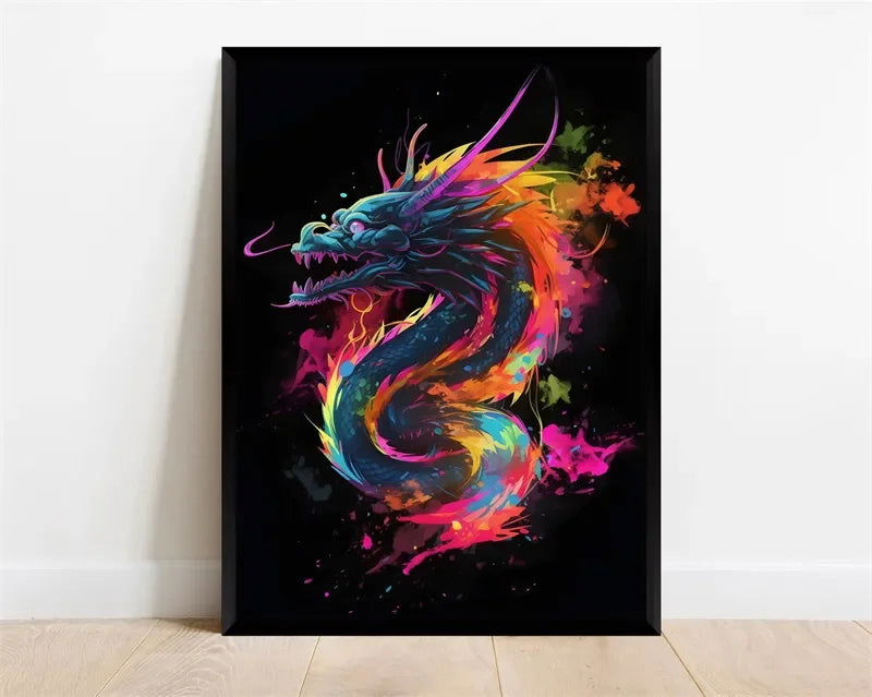 Pop Neon Video Game Character Poster Gamepad Headphones Football Basketball Canvas Print Wall Art Decor Gaming Room Decoration - Slobuy