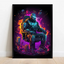 Pop Neon Video Game Character Poster Gamepad Headphones Football Basketball Canvas Print Wall Art Decor Gaming Room Decoration - Slobuy