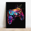 Pop Neon Video Game Character Poster Gamepad Headphones Football Basketball Canvas Print Wall Art Decor Gaming Room Decoration - Slobuy