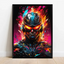 Pop Neon Video Game Character Poster Gamepad Headphones Football Basketball Canvas Print Wall Art Decor Gaming Room Decoration - Slobuy