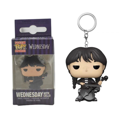 Pop Wednesday Addams Key Chain Action Figure Collection Toys - Slobuy