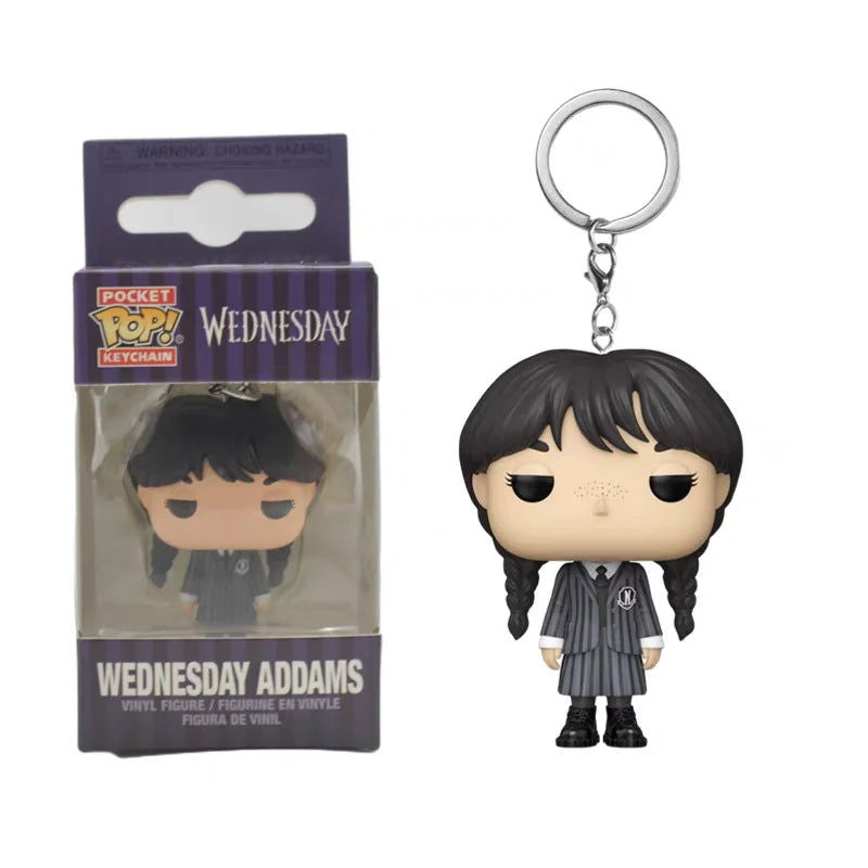 Pop Wednesday Addams Key Chain Action Figure Collection Toys - Slobuy