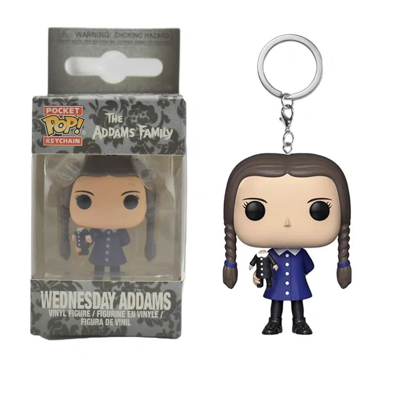 Pop Wednesday Addams Key Chain Action Figure Collection Toys - Slobuy