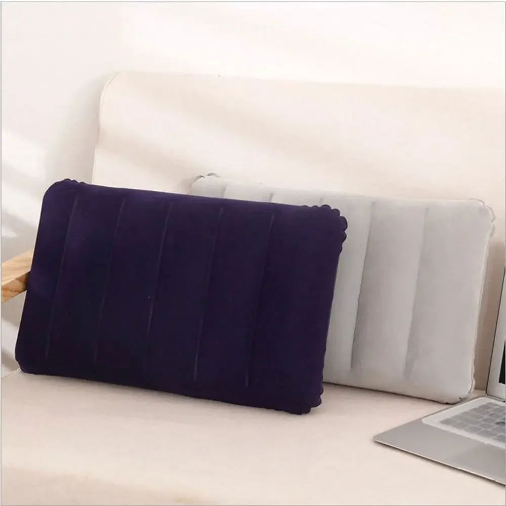 Portable Air Cushion Pillows Folding Square Inflatable Pillows Car Travel Hiking Nap Rest Cushion Outdoor Home Travel Pillow - Slobuy
