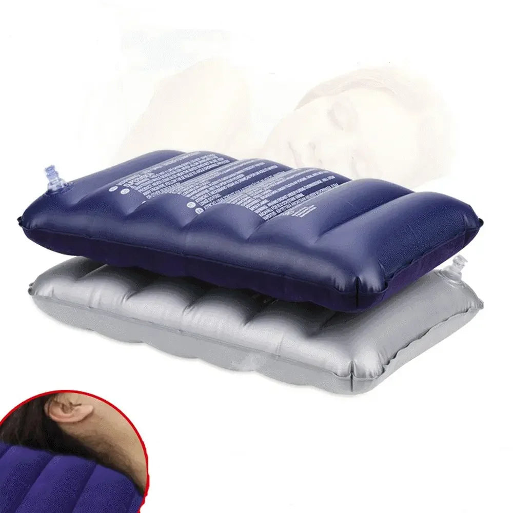Portable Air Cushion Pillows Folding Square Inflatable Pillows Car Travel Hiking Nap Rest Cushion Outdoor Home Travel Pillow - Slobuy