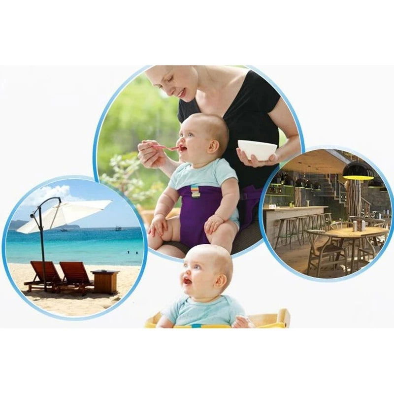Portable Baby Child Dining Belt Oxford Cloth Adjustable Chair Seat Belt Stretch Wrap Feeding Chair Baby Dining Chair Safety Belt - Slobuy