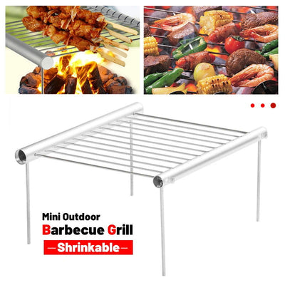 Portable Barbecue Grill Cooking Stainless Steel BBQ Grill Folding Mini BBQ Grill Home Park Picnic Outdoor Barbecue Accessories - Slobuy