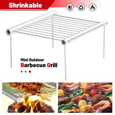 Portable Barbecue Grill Cooking Stainless Steel BBQ Grill Folding Mini BBQ Grill Home Park Picnic Outdoor Barbecue Accessories - Slobuy