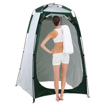 Portable Beach Shower Toilet Changing Tent Sun Rain Shelter Privacy Shelter Tent with Window for Outdoor Camping Bathroom - Slobuy
